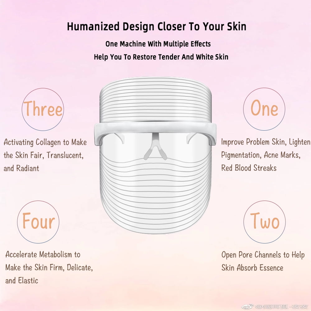 JAYWAYNE 7 Color LED Face Mask Light Therapy: Red Light Therapy Mask for Face with Red Light Therapy, Ideal for At-Home Skincare, Facial Treatment & Mask Enhancement
