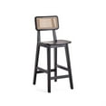 thumbnail image 3 of Manhattan Comfort Versailles 25.98" Wood Counter Stools in Black (Set of 2), 3 of 7