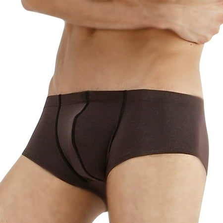 

Simplmasygenix Men s Comfort Soft Boxer Brifts Underwear Men s Solid Briefs Fashion Underwear Personalized Mid-waist Hoop Panties Buttock Covering Briefs