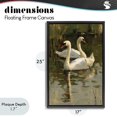 thumbnail image 4 of Stupell Industries Transitional Swans For A Swim Black Floating Frame Canvas Art, 17 x 25, by Petals Prints Design, 4 of 8