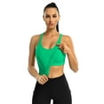 thumbnail image 3 of Charmo Women's Scoop Neck Ribbed Tank Tops Slim Straps Cropped Tops Built in Bra, 3 of 6