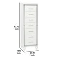 thumbnail image 5 of Modern Style Wooden Chest with Mock Croc Panels, White, 5 of 5