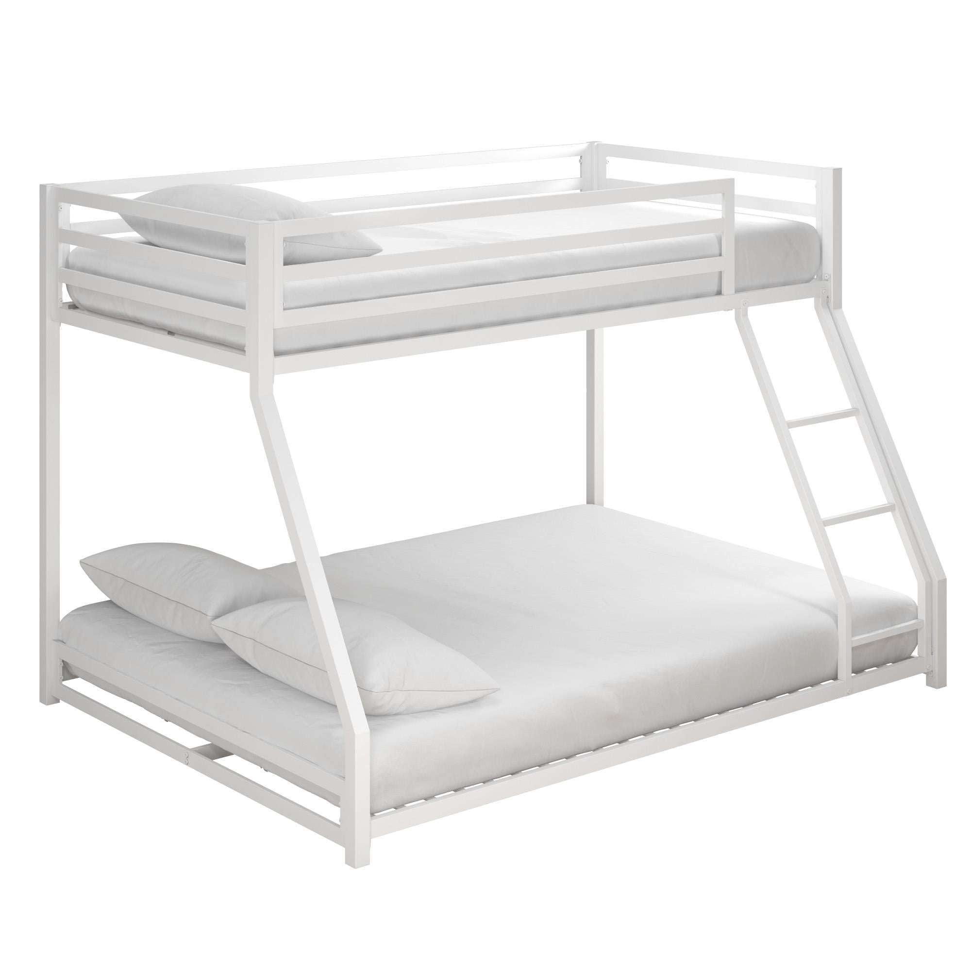 Elm Oak Miles Metal Twin Over Full, Mainstays Premium Twin Over Full Bunk Bed White