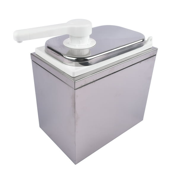 2L Sauce Dispenser Pump with 2.1 Quart Jar, Ketchup Pump Condiment Dispenser for Cheese Ketchup Salsa Syrup Dressing BBQ Sauce