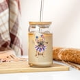 thumbnail image 3 of 4th of July French Bulldog Celebrates Independence Day 16oz Glass Cup Mug Dog Lover Gifts Glass Can with Bamboo Lid and Straw - 12010, 3 of 5