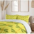 thumbnail image 6 of Ambesonne Dragonfly Duvet Cover Set, Colorful Winged Insects, 2-Calking, Yellow Orange and Green, 6 of 7