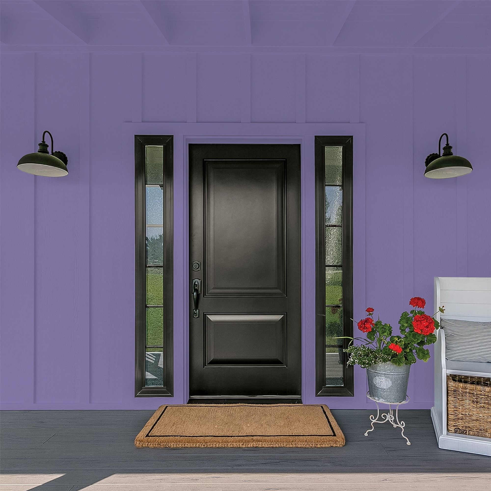 Glidden High Endurance Plus Purple Grapes Flat Exterior Paint and Primer, 1 Gallon