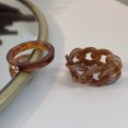 thumbnail image 2 of AYYUFE 2Pcs Finger Rings Colorful All Match Resin Bendable Retro Ring for Dating Resin Blue, 2 of 8
