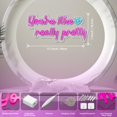 thumbnail image 2 of Letrero LED de neón KHK rosa con alimentación USB regulable para decoración de pared, 2 of 7