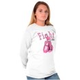 thumbnail image 5 of Fight Boxing Breast Cancer Warrior Women's Long Sleeve T Shirt Brisco Brands L, 5 of 6