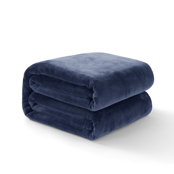 RUIKASI Fleece Blue Blanket Queen Fluffy Queen Size Blanket for Bed