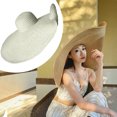 thumbnail image 4 of Sombrero de playa de mujer, sombrero de ala ancha de verano, gorra enrollable, sombrero de paja de Playa Sol protección UV - Blanco Sunnimix sombrero de playa para el sol, 4 of 7