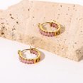 thumbnail image 4 of 14K Gold over S925 Silver Crystal Hoop Earrings, Natural Crystal Earrings, Beautiful Women's Day, Birthday Gift for Wife, 4 of 5