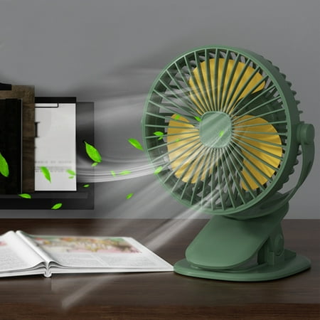 

WSBDENLK Portable Fans for Indoors Clip On Fan - Usb Rechargeable with Strong Airflow Adjus-Table Tilt Personal Quiet Fan for office Stroller Outdoor - Portable Small Desk Fan