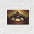 thumbnail image 3 of Luxe Metal Art 'Eiffel Apocalypse Color' by Sebastien Lory, Metal Wall Art, 16"x12", 3 of 7