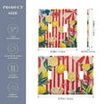 thumbnail image 2 of Yayeee Toggle Light Switch Wall Plate 2-Gang 4.56"x4.48" Decorative Outlet Cover, Red Striped Lemon, 2 of 7