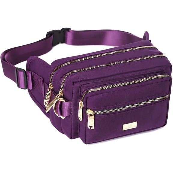 Extra Large Fashion Fanny Pack for Men Women, Waist Bag for Waterproof Hiking Running Biking Gym Outdoor Sports Travel Belt Bag