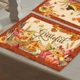 thumbnail image 6 of Thanksgiving Placemats Set of 6, Turkey Holiday Placemats Set of 6 12x18 Inch for Dining Table, Thanksgiving Place Mats Pumpkins Fall Leaves Orange Farmhouse Table Decor for Kitchen Dining Room Home, 6 of 6