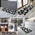 thumbnail image 2 of Black Daisy Flower Golden Centers Pattern Kitchen Rug Mat,Kitchen Runner Rugs Non Skid Washable,Decorative Kitchen Floor Mats for Kitchen,Sink,Laundry,17"X47", 2 of 5