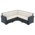 thumbnail image 1 of Compamia Monaco 5 Piece Outdoor Sectional in Dark Gray with Cushion, 1 of 5