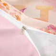thumbnail image 4 of meiyoeat Pastel Floral Monogram Twin Duvet Cover,Kawaii Elf Girls Twin Bedding For Girl,Pink Reversible,2-Piece,1 Duvet Cover and 1 Pillowcase, 4 of 6