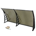 thumbnail image 3 of Zeny 6.4' x 3.2' Brown Stationary Window Awning, UV Resistant, 3 of 11
