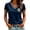 Dark blue, variant on T Shirts for Women Women 2026 Retro Scotland Football Graphic V Neck Short Sleeve Breathable Sports Training Casual T Shirt Top Outdoor Athletic Fan Wear Blouse Blue L