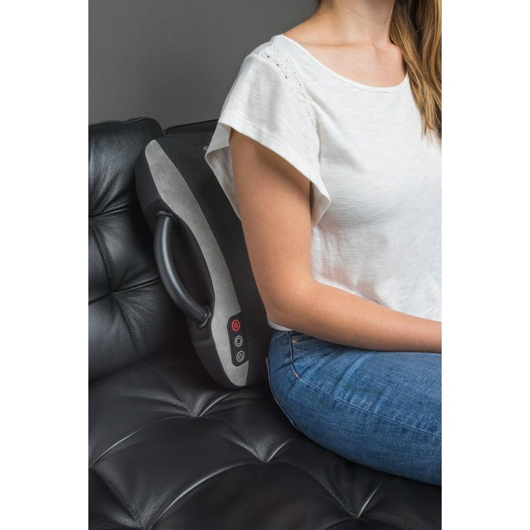 HoMedics Shiatsu Select Kneading Back Massager with Heat, 12 Massage Nodes,  Integrated Strapping System 