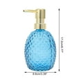 thumbnail image 4 of Unique Bargains 1 Pc Reusable Pineapple-shaped Soap Dispenser 11.84oz Blue Gold Tone, 4 of 6
