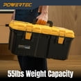 thumbnail image 2 of POWERTEC 22 inch Tool Box with Trays - Lockable, Metal Latch, Organizer, Portable Storage for Tools, Small or Mid-Sized Parts (72363), 2 of 7