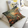 thumbnail image 5 of forest mushrooms full moon Linen toss pillowcase decoration pillowcase gifting preferred 24x24 inch cushion cover sofa pillowcase sofa bedroom living room car, 5 of 8