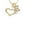 E, variant on Gold Tone Open Heart with Nurse Hat - A - Gold Tone Crystal Initial Sophia Necklace, 18"+1"