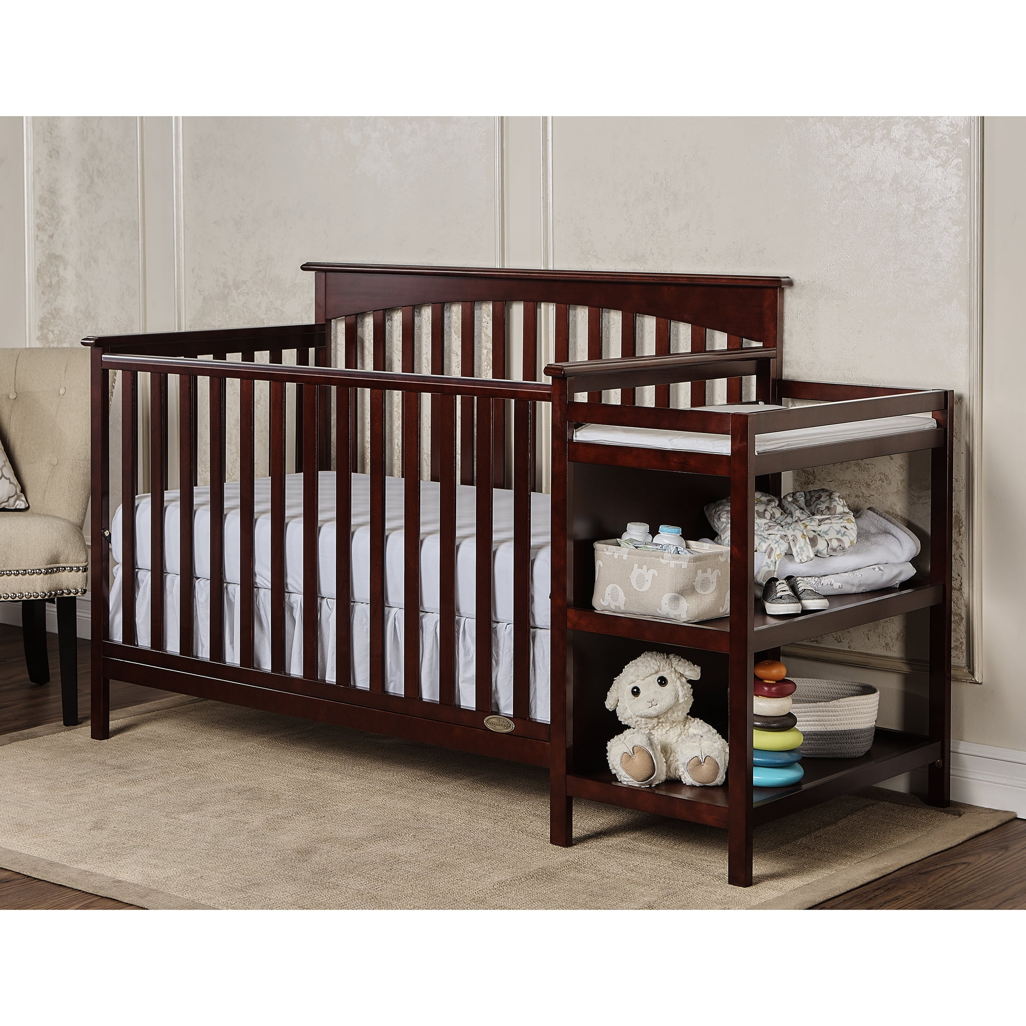 Dream on Me Chloe 5 in 1 Convertible Crib with Changer Choose Your
