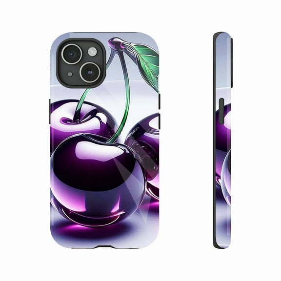 Vibrant Cherry Glass Phone Case for Fashion Lovers & Tech Enthusiasts – Perfect Holiday Gift, Compatible with iPhone 11/12/13/14/15/16 (Pro Max/Plus)