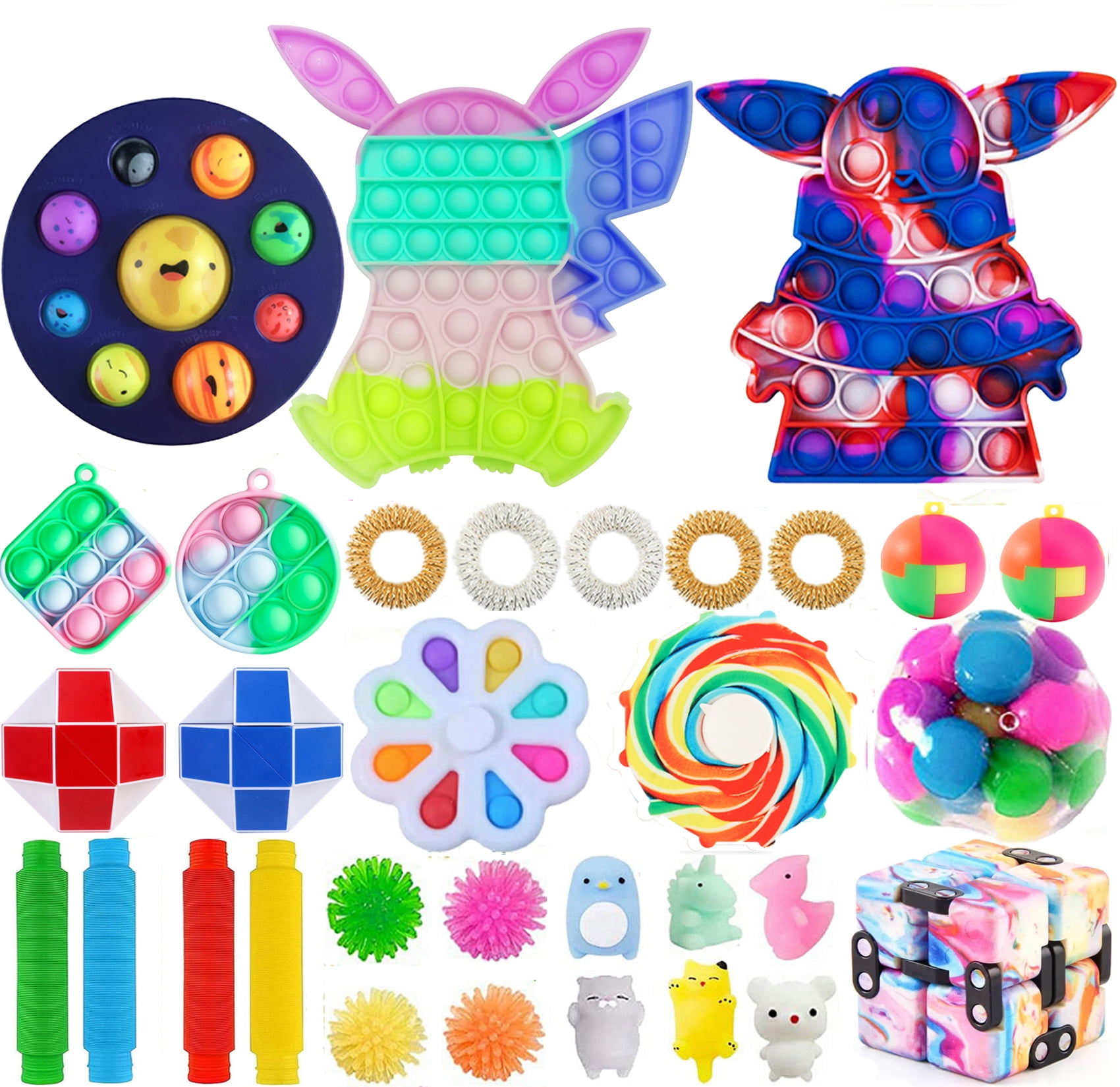 32 Pcs Fidget Toys Pack Set Pop Fidgets Toy Sets Packs, Fidget Toys