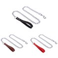 thumbnail image 2 of Dog Chain Leash Metal Chew Proof Pet Leash Dog Training Leash with Padded Handle, 2 of 10