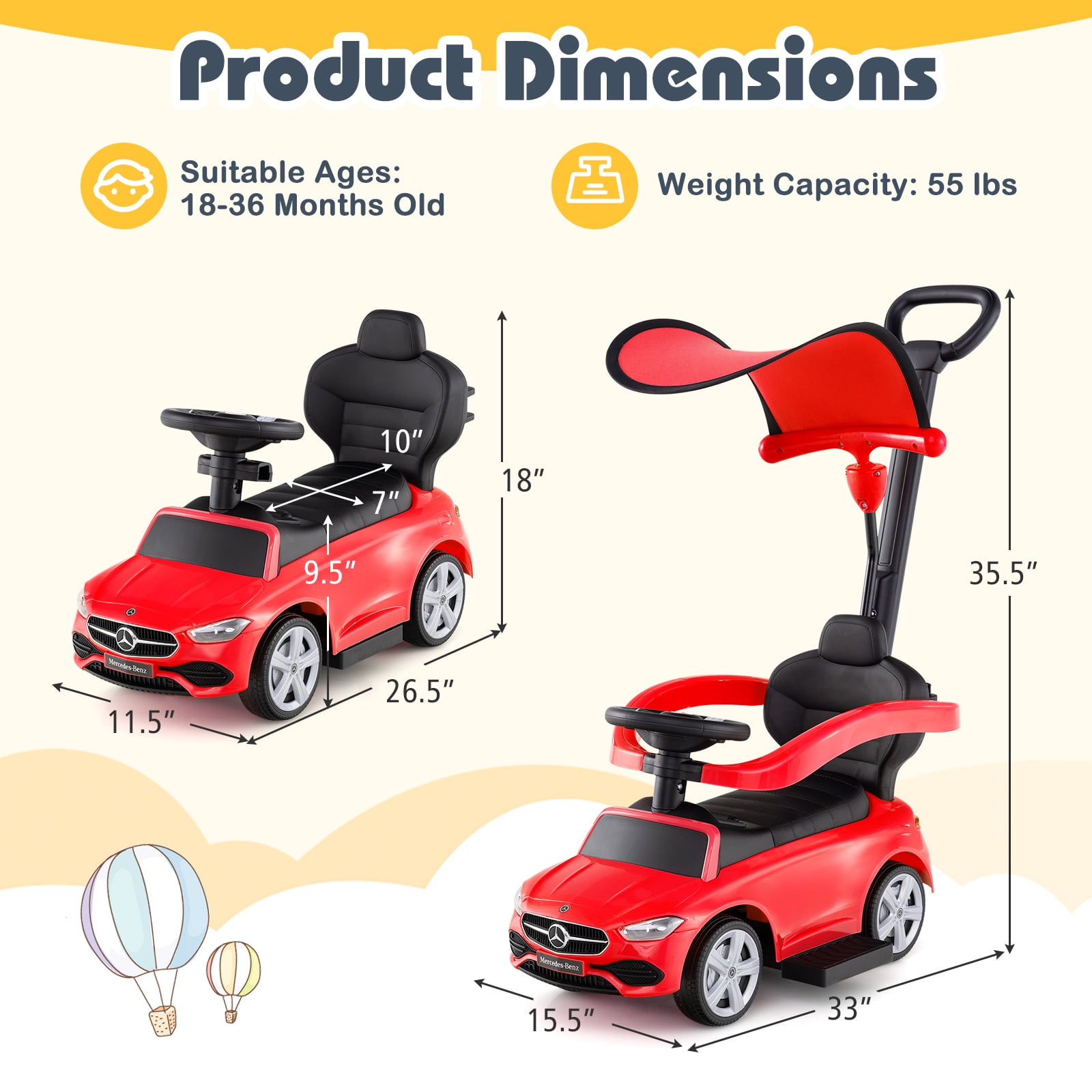 Wholesale Montable Prinsel Mercedes Amg Basic Rojo Costway