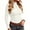 White, variant on Kukoosong Women's Long Sleeve Mock Neck Tops, Stretchy Ribbed Knit Shirt with Scalloped Edge for Casual Wear