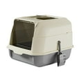 thumbnail image 2 of Cat Litter Box with Lid, Cat Potty, Fully Closed Double Door Cat Litter Box, Cat Gray, 2 of 9