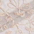 thumbnail image 4 of Dainty Home Rita 3D Floral Chenille Embroidered Solid Sheer Linen Look 76" x 96" Window Curtain Panel Pair in Linen, 4 of 5