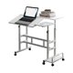 thumbnail image 1 of Single small computer escritorio-blanca 1 set de madera adjustable height rolling mobile foldable standing workstation bedside writing mesa, 1 of 6