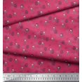 thumbnail image 3 of Soimoi Pink Velvet Fabric Crossbone & Skull Halloween Print Fabric by Yard 58 Inch Wide, 3 of 3