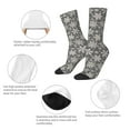thumbnail image 4 of Honeii Sparkling Snowflakes Print Adult Socks,Crew Socks,Casual Calf Socks,Daily Wear Socks for Men & Women, Perfect for Sports, Casual and Everyday Use, 4 of 6