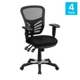 thumbnail image 2 of Flash Furniture Nicholas Executive Office Chair Mesh Swivel Mid-Back Ergonomic, Black, 2 of 9
