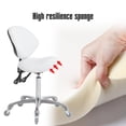thumbnail image 3 of Taburete Ergonómico FRNIAMC Blanco con Respaldo y Ruedas Ajustables para Salón de Laboratorio Dental, 3 of 6