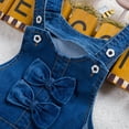 thumbnail image 4 of Bysome Toddler Girls Pants Summer Childrens Pants Baby Jumpsuit Baby Butterfly Overalls Denim Shorts For Boys Girls Dark Blue 18-24 Months, 4 of 7