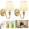 thumbnail image 1 of Set de apliques de pared maglaw dorado 10000 mAh RGB con control remoto e inalámbricos, 1 of 6