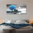 thumbnail image 2 of HFDF 32x48in Large Nature Canvas Wall Art Lake Louise Forest Scenery Picture for Mountain Teal Lake Reflection Painting Living Room Natural Landscape National Park Wall Decor 10x8inch Framed, 2 of 6