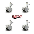 thumbnail image 2 of 2 Inch MRI Safe Casters with Brakes – 7/16 Inch Grip Ring Stem – Set of 4 – SCC, 2 of 2