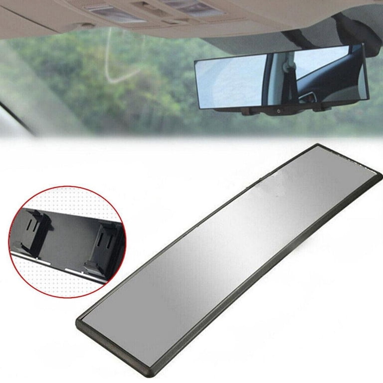 300mm Wide Convex Clip-On Interior Rear View Mirror – Universal, Wide-Angle, Black, SZKAIDAG